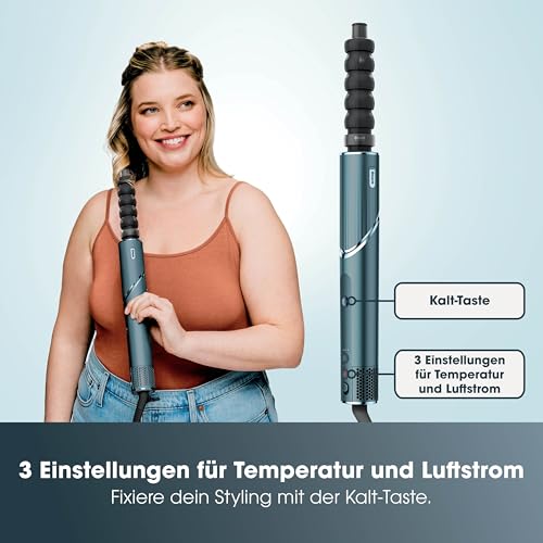 Shark FlexStyle 5 in 1 Haarstyler & Haartrockner Limited Edition Teal Lockenaufsätze Ovalbürste Finishing Aufsatz HD456TLEU