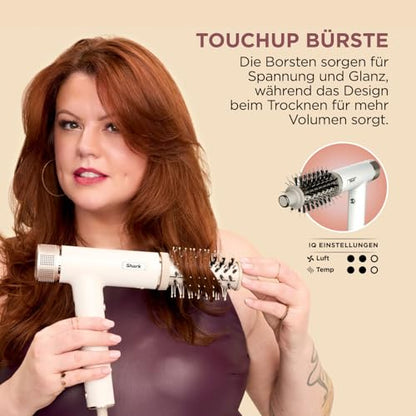 Shark SpeedStyle Haartrockner mit RapidGloss Finisher 5 Styler ionisch schnelltrocknend ohne Hitzeschäden HD352EU