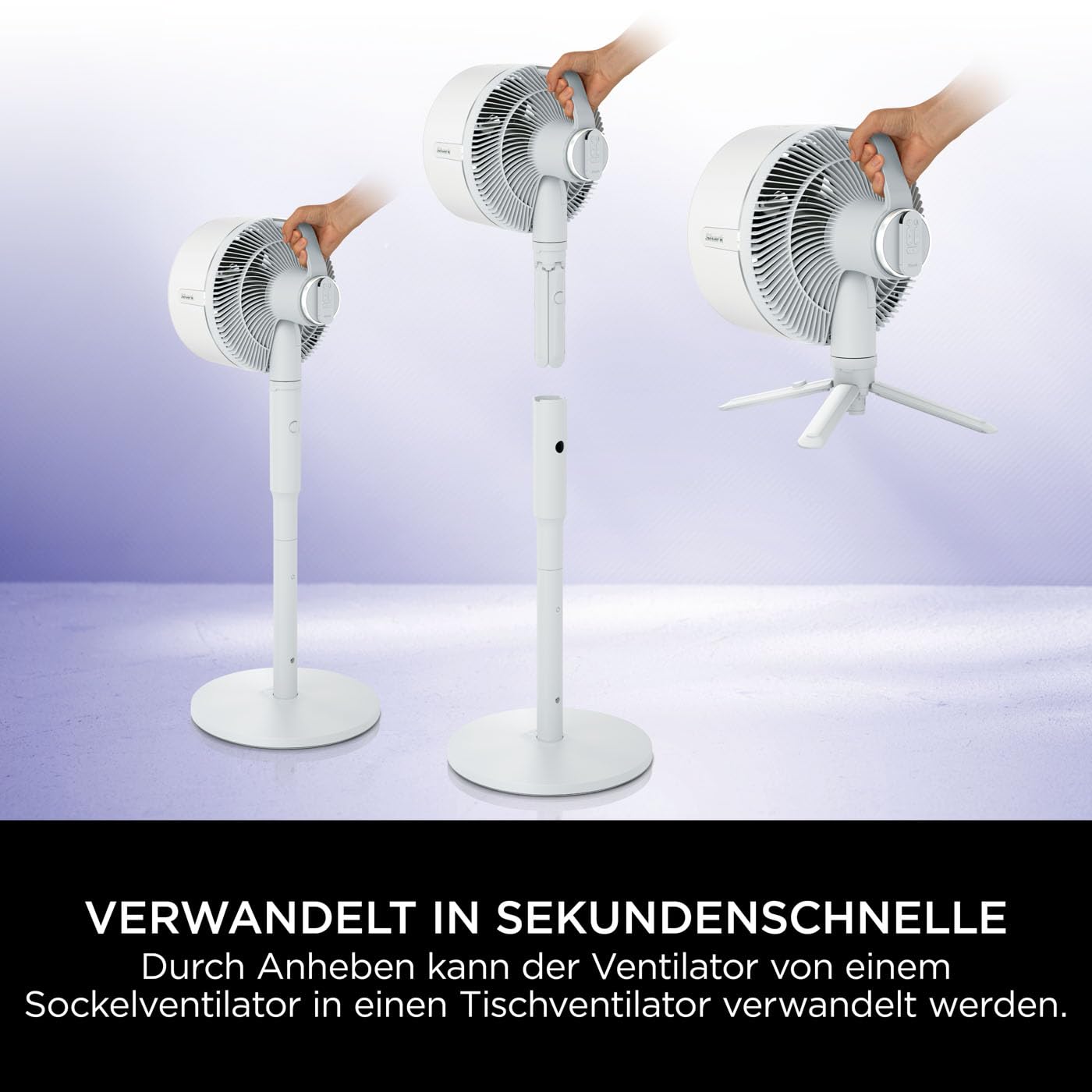 Shark FlexBreeze Ventilator leise hybrid kabelgebunden kabellos Innen Außen Akku Nebel Oszillation Fernbedienung FA220EU