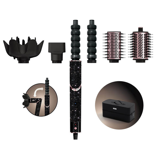 Shark FlexStyle Sparkle Limited Edition 5 in 1 Haarstyler & Haartrockner Black Diamond Lockenaufsatz Diffusor HD446JBEU