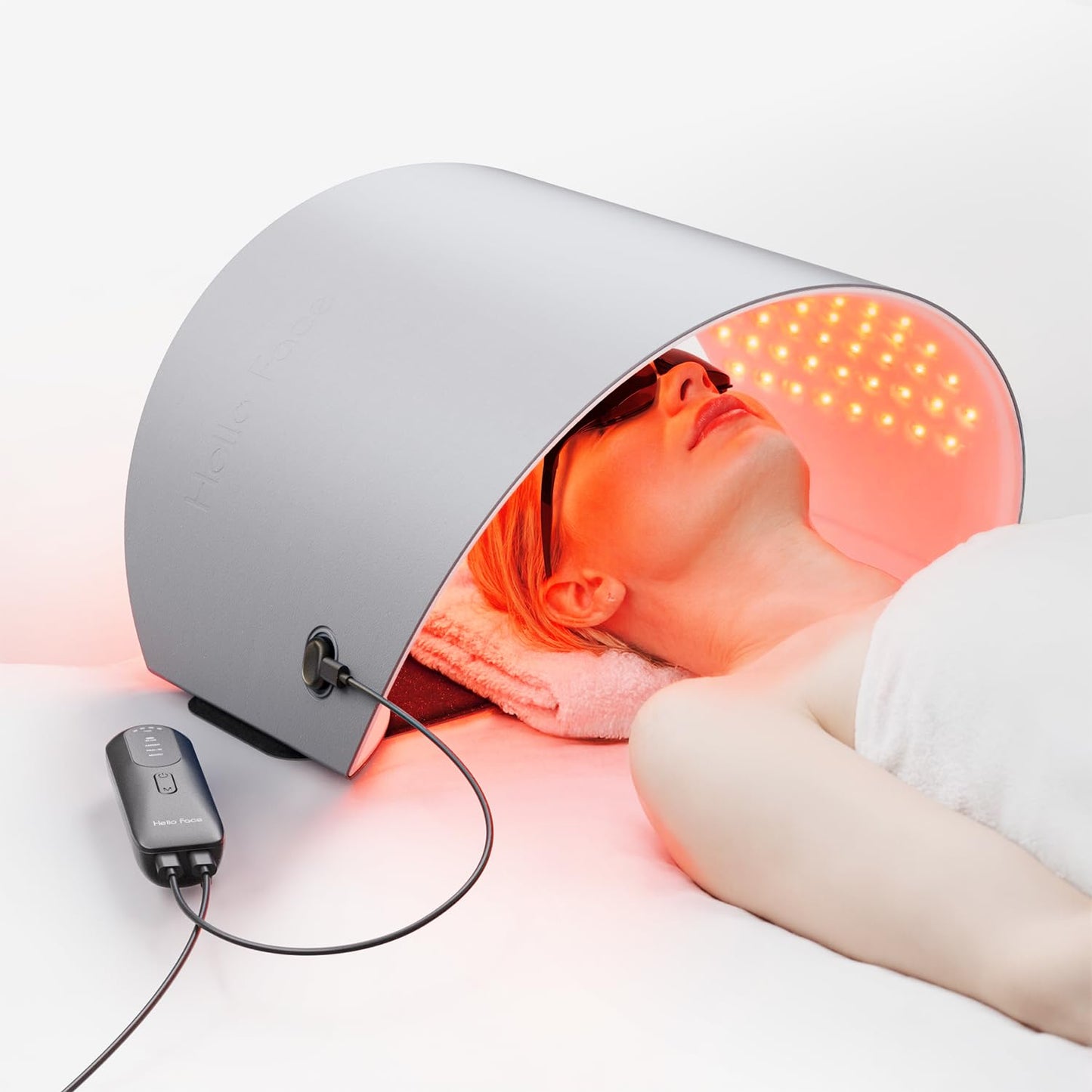 Hello Face LED Gesichtsmaske Rotlichttherapie 720 LEDs QuadChip Near Infrarot PDT Lichttherapie Gesicht & Körper