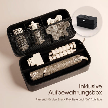 Shark FlexStyle Sparkle Limited Edition 5 in 1 Haarstyler & Haartrockner Gold Diamond Lockenaufsatz Diffusor HD446JSEU