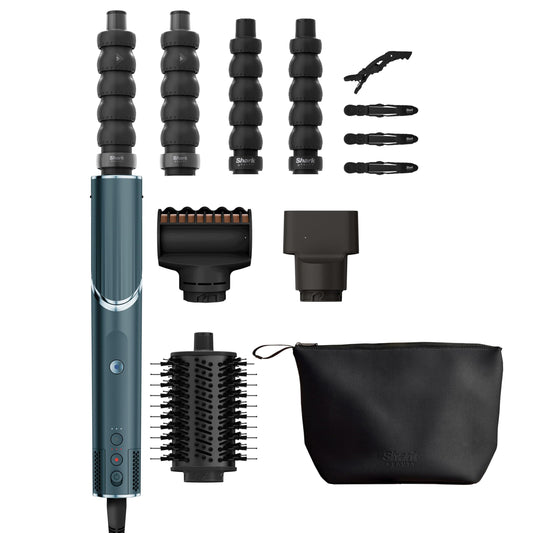 Shark FlexStyle 5 in 1 Haarstyler & Haartrockner Limited Edition Teal Lockenaufsätze Ovalbürste Finishing Aufsatz HD456TLEU