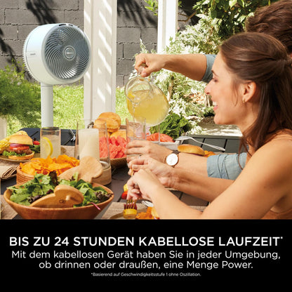 Shark FlexBreeze Ventilator leise hybrid kabelgebunden kabellos Innen Außen Akku Nebel Oszillation Fernbedienung FA220EU