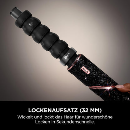 Shark FlexStyle Sparkle Limited Edition 5 in 1 Haarstyler & Haartrockner Black Diamond Lockenaufsatz Diffusor HD446JBEU