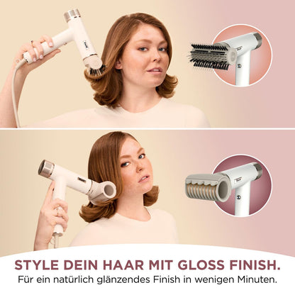 Shark SpeedStyle Haartrockner mit RapidGloss Finisher 5 Styler ionisch schnelltrocknend ohne Hitzeschäden HD352EU