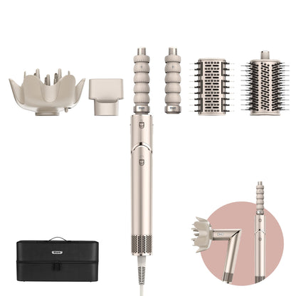 Shark FlexStyle 5 in 1 Luftstyler & Haartrockner Auto Wrap Lockenaufsatz Paddle Oval Bürste Diffusor Aufbewahrungskoffer HD446SLEU