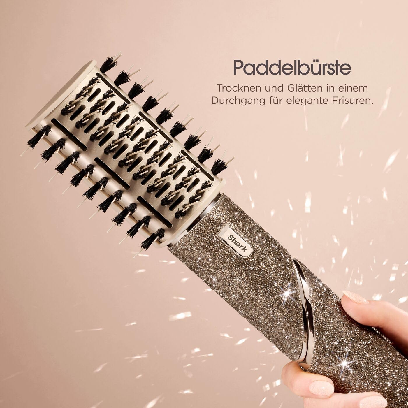 Shark FlexStyle Sparkle Limited Edition 5 in 1 Haarstyler & Haartrockner Gold Diamond Lockenaufsatz Diffusor HD446JSEU