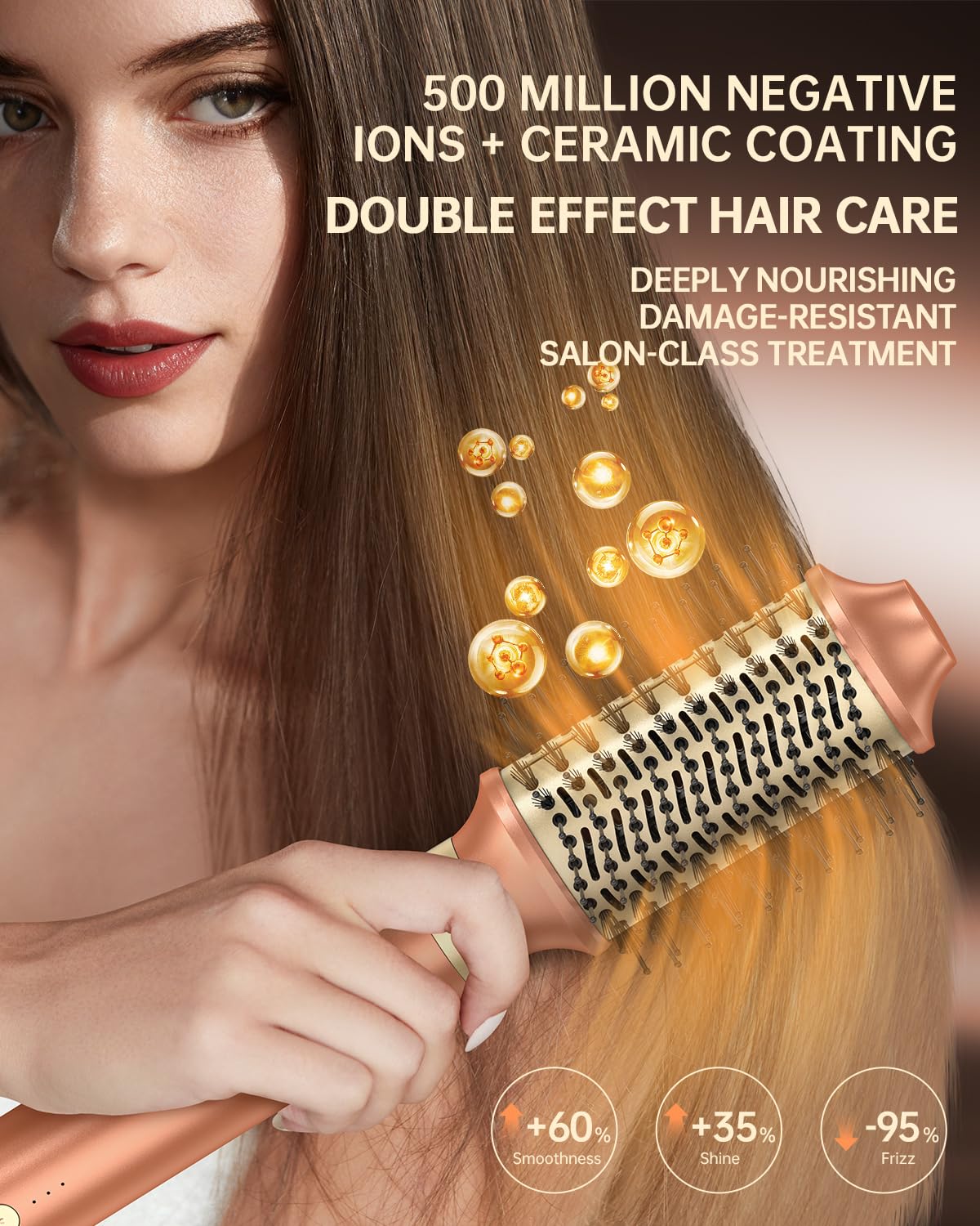 webeauty 7 in 1 Airstyler Dual Spannung 110000 U min Ionen Föhn Auto Lockenstab Warmluftbürste Diffusor Multistyling