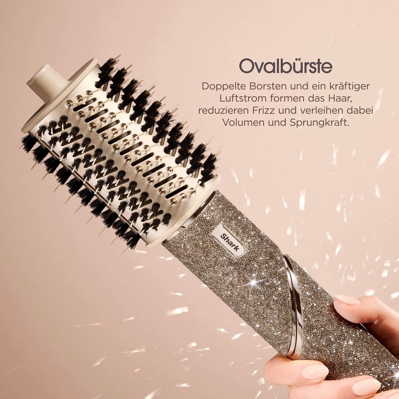 Shark FlexStyle Sparkle Limited Edition 5 in 1 Haarstyler & Haartrockner Gold Diamond Lockenaufsatz Diffusor HD446JSEU
