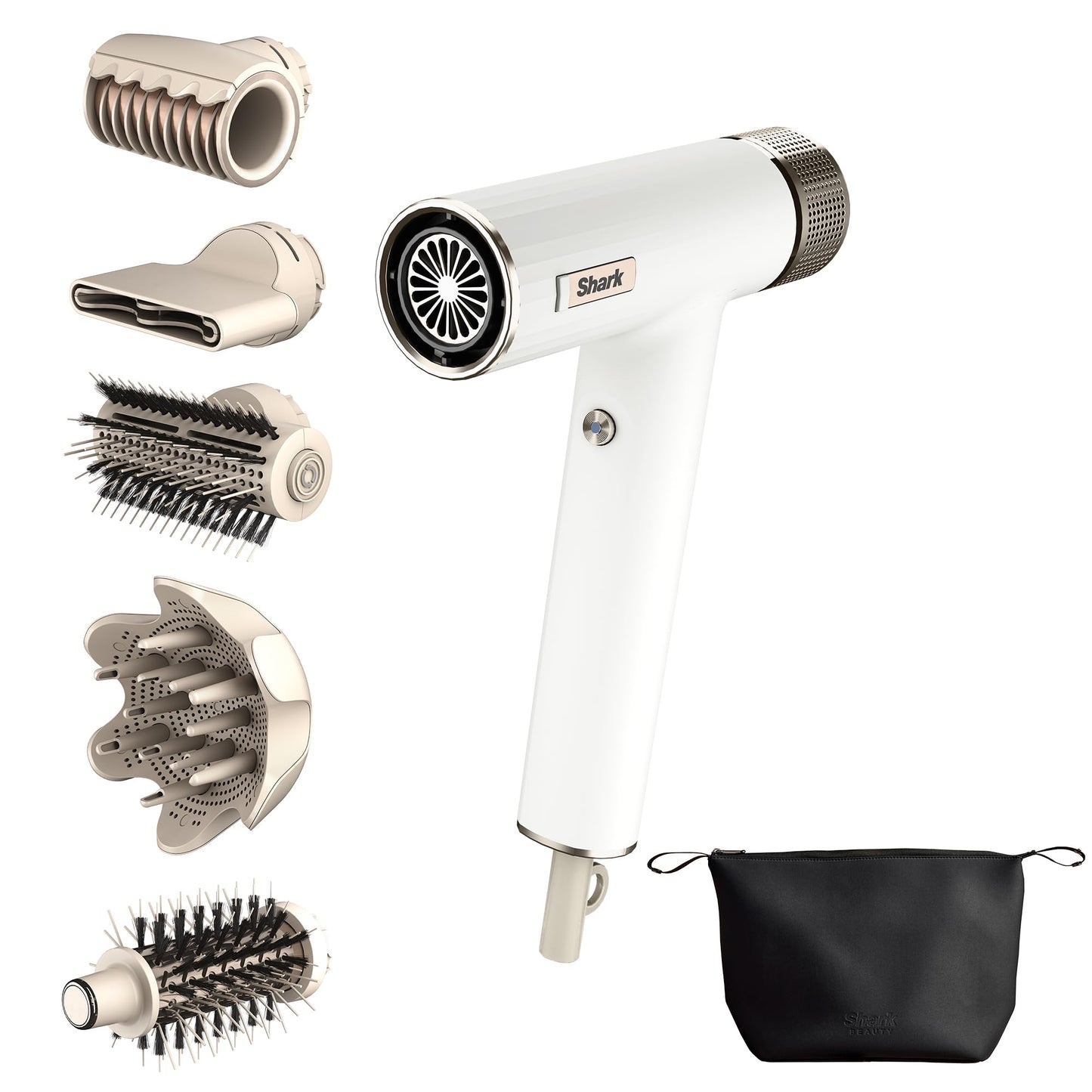 Shark SpeedStyle Haartrockner mit RapidGloss Finisher 5 Styler ionisch schnelltrocknend ohne Hitzeschäden HD352EU