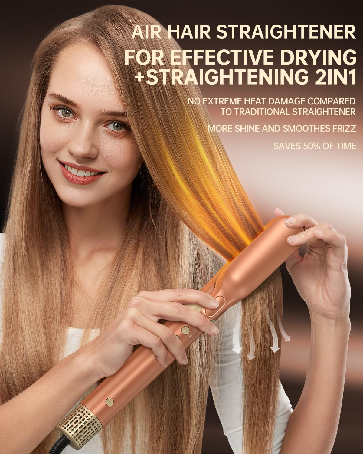 webeauty 7 in 1 Airstyler Dual Spannung 110000 U min Ionen Föhn Auto Lockenstab Warmluftbürste Diffusor Multistyling