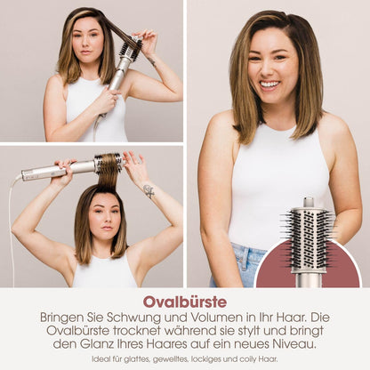 Shark FlexStyle 3 in 1 Luftstyler & Haartrockner Auto Wrap Lockenaufsatz Ovalbürste Konzentrator ohne Hitzeschäden HD426SLEU
