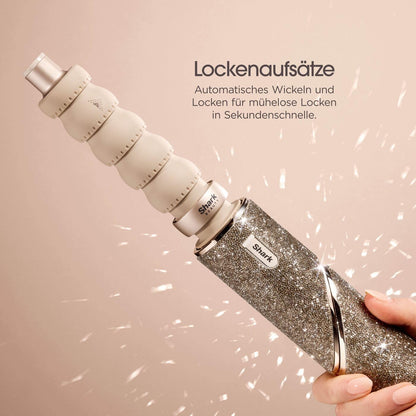 Shark FlexStyle Sparkle Limited Edition 5 in 1 Haarstyler & Haartrockner Gold Diamond Lockenaufsatz Diffusor HD446JSEU