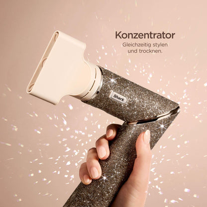 Shark FlexStyle Sparkle Limited Edition 5 in 1 Haarstyler & Haartrockner Gold Diamond Lockenaufsatz Diffusor HD446JSEU
