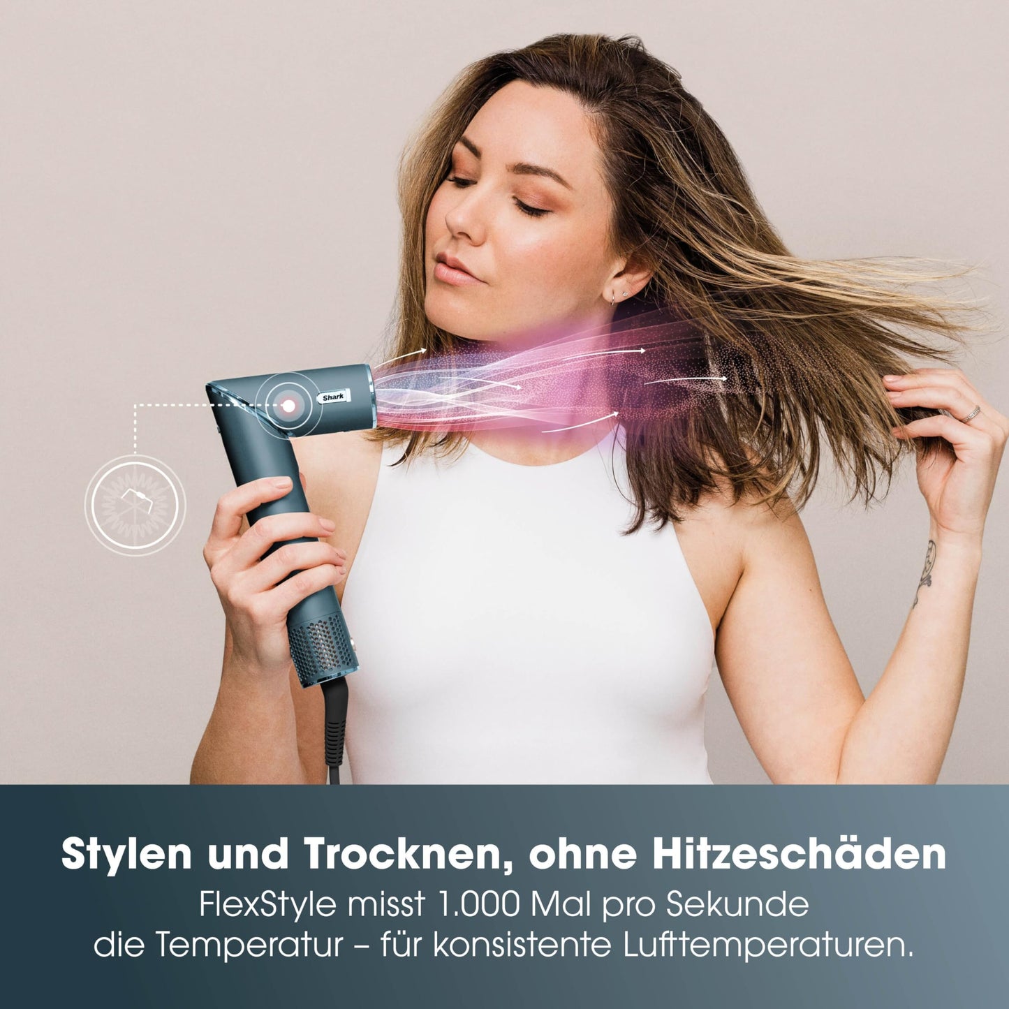 Shark FlexStyle 5 in 1 Haarstyler & Haartrockner Limited Edition Teal Lockenaufsätze Ovalbürste Finishing Aufsatz HD456TLEU