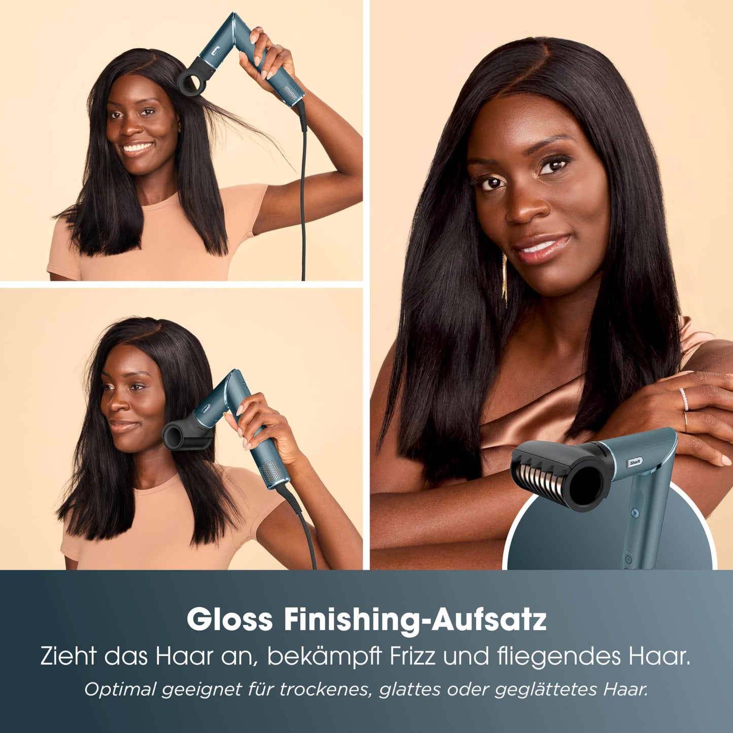 Shark FlexStyle 5 in 1 Haarstyler & Haartrockner Limited Edition Teal Lockenaufsätze Ovalbürste Finishing Aufsatz HD456TLEU