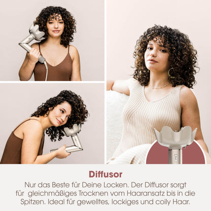 Shark FlexStyle 5 in 1 Luftstyler & Haartrockner Auto Wrap Lockenaufsatz Paddle Oval Bürste Diffusor Aufbewahrungskoffer HD446SLEU