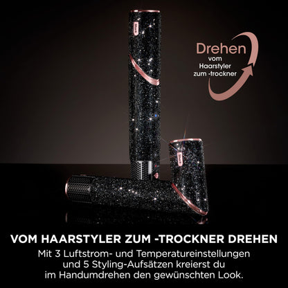 Shark FlexStyle Sparkle Limited Edition 5 in 1 Haarstyler & Haartrockner Black Diamond Lockenaufsatz Diffusor HD446JBEU