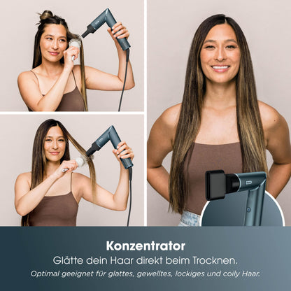 Shark FlexStyle 5 in 1 Haarstyler & Haartrockner Limited Edition Teal Lockenaufsätze Ovalbürste Finishing Aufsatz HD456TLEU