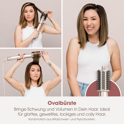 Shark FlexStyle 5 in 1 Luftstyler & Haartrockner Auto Wrap Lockenaufsatz Paddle Oval Bürste Diffusor Aufbewahrungskoffer HD446SLEU