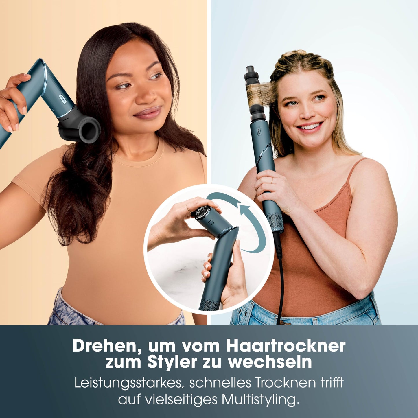 Shark FlexStyle 5 in 1 Haarstyler & Haartrockner Limited Edition Teal Lockenaufsätze Ovalbürste Finishing Aufsatz HD456TLEU