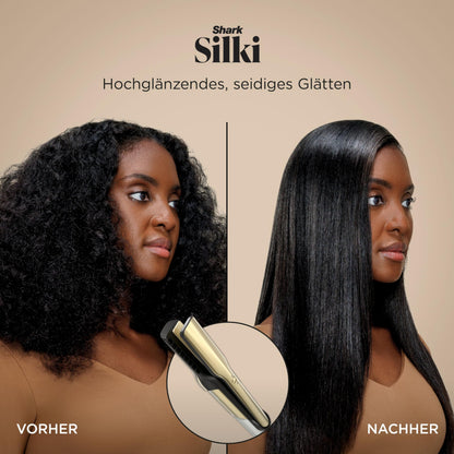 Shark Glam Multistyler & Haartrockner mit Keramik Gloss Lock Technologie 5 Aufsätze für glatte Haare Wellen Locken HD6051SEU