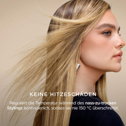 Shark Glam Multistyler & Haartrockner mit Keramik Gloss Lock Technologie 4 Aufsätze für glatte Haare Wellen Locken HD6041SEU